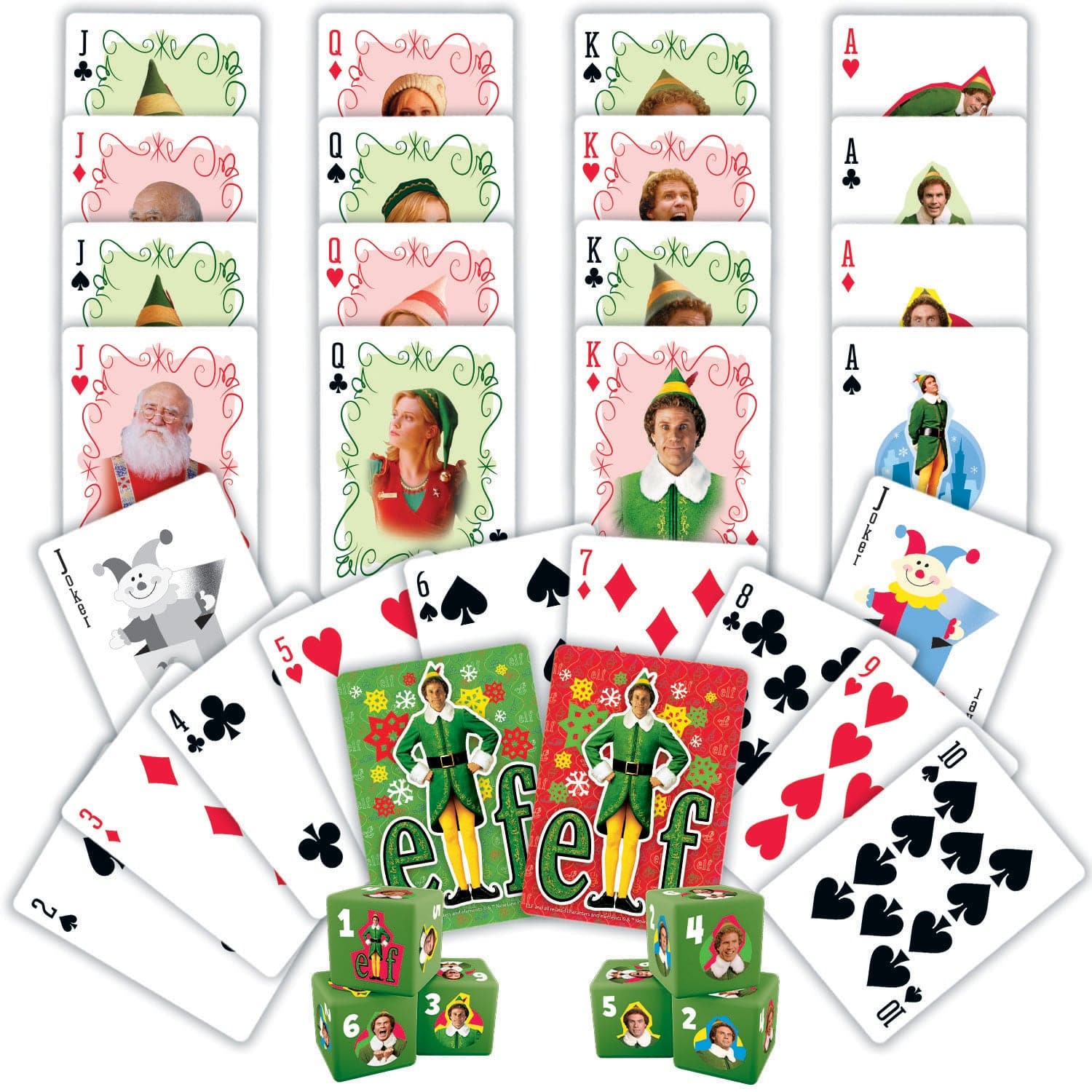 Elf 2-pack Playing Cards & Dice Set