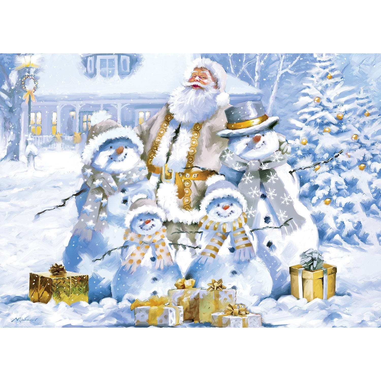 Glitter & Gold - Snowman's Shimmer 1000 Piece Puzzle