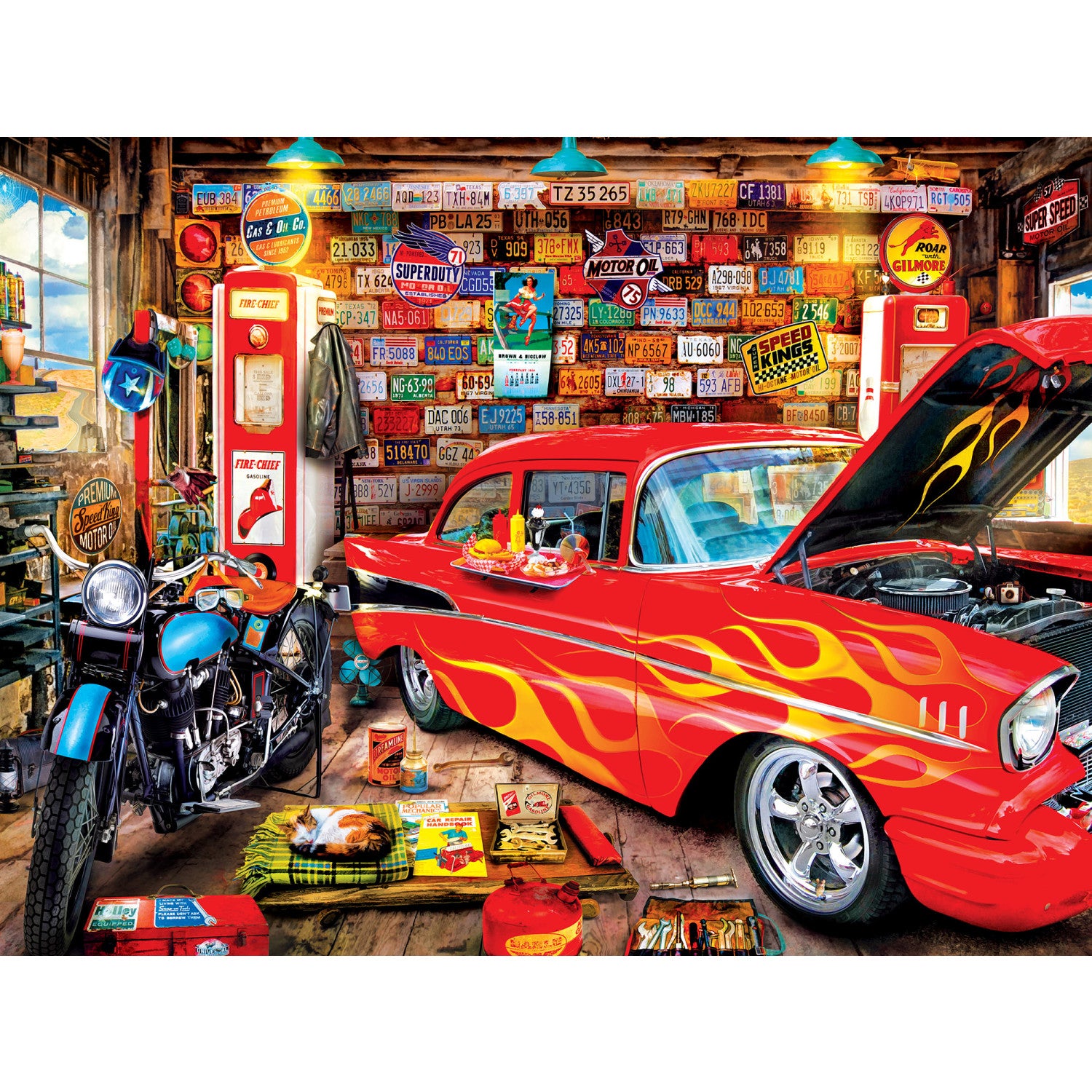 Garagem retro - puzzle online