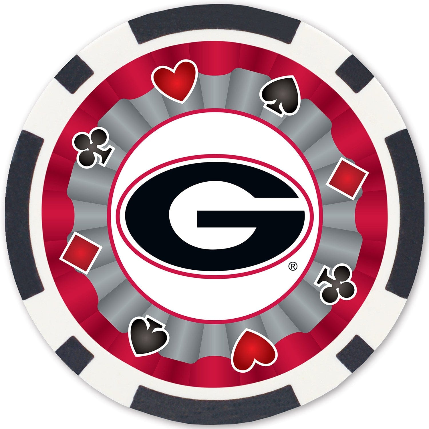 Georgia Bulldogs NCAA Poker Chips 100pc