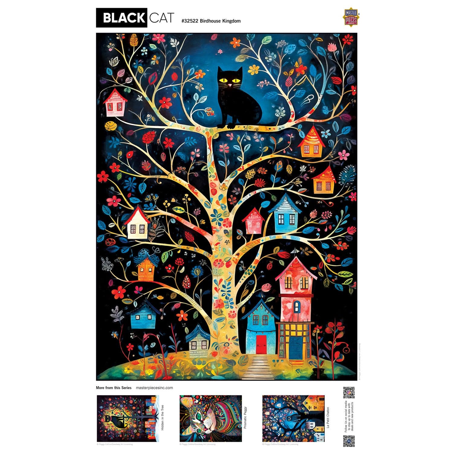 Black Cats - Birdhouse Kingdom 300 Piece EZ Grip Jigsaw Puzzle