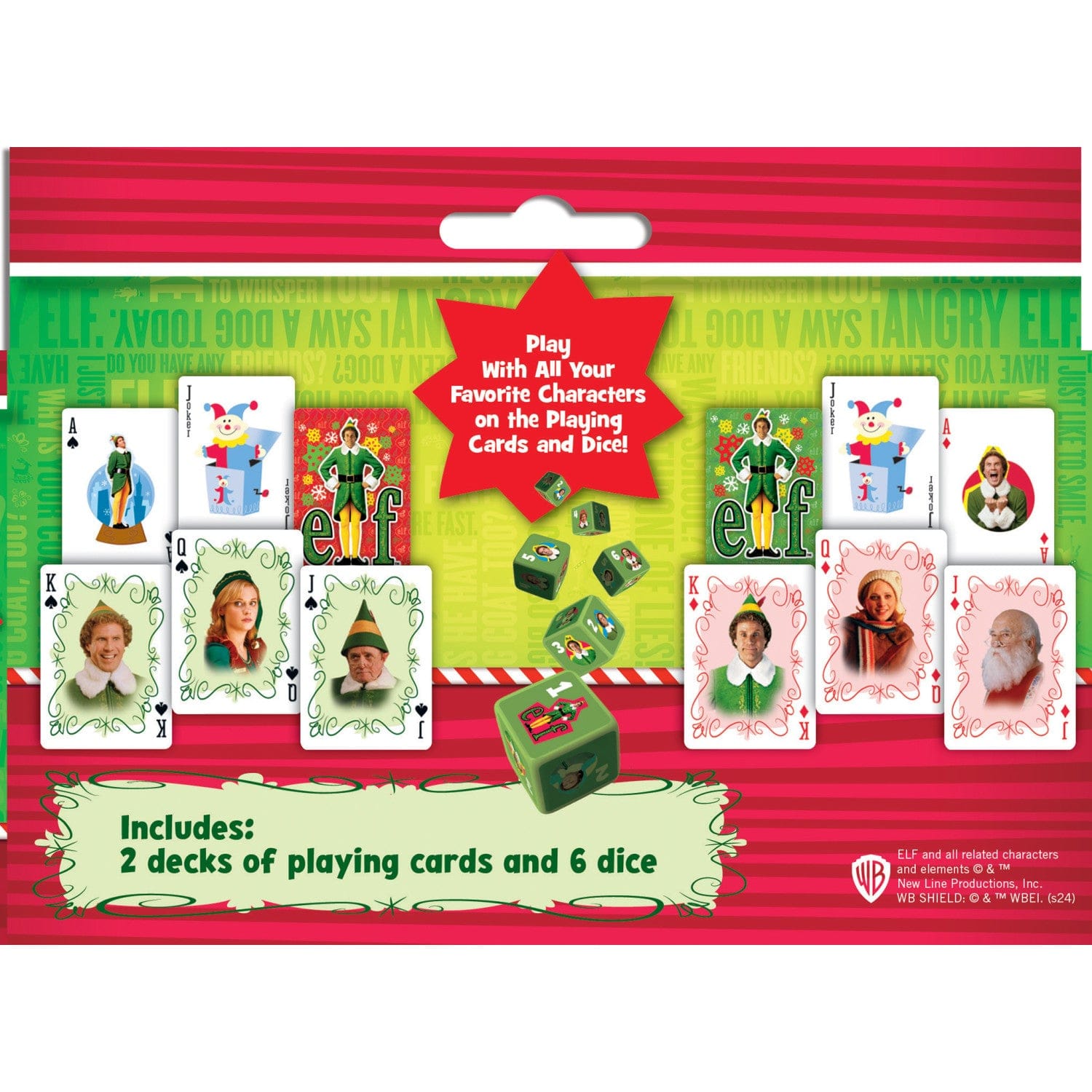 Elf 2-pack Playing Cards & Dice Set