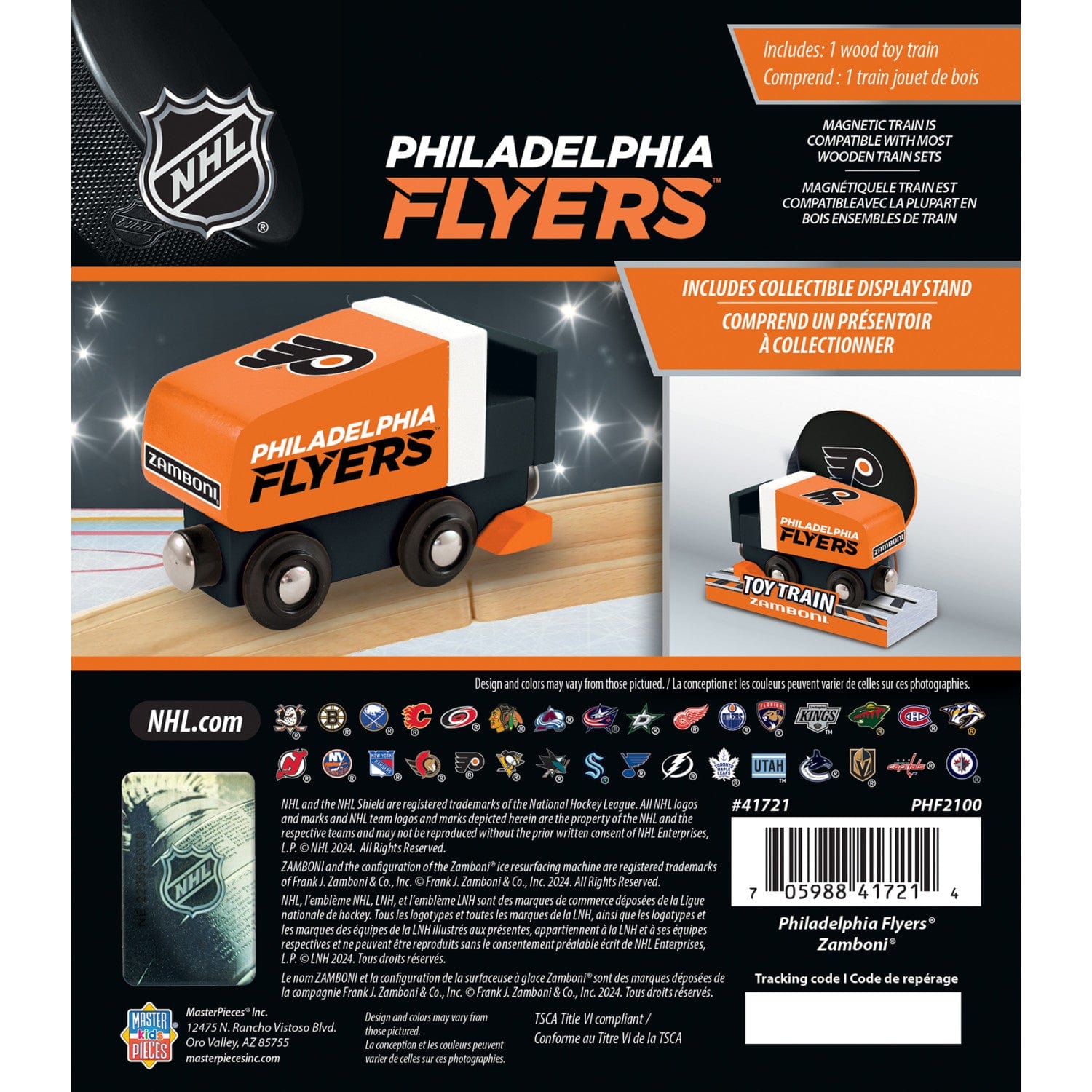 Philadelphia Flyers NHL Wood Train Zamboni