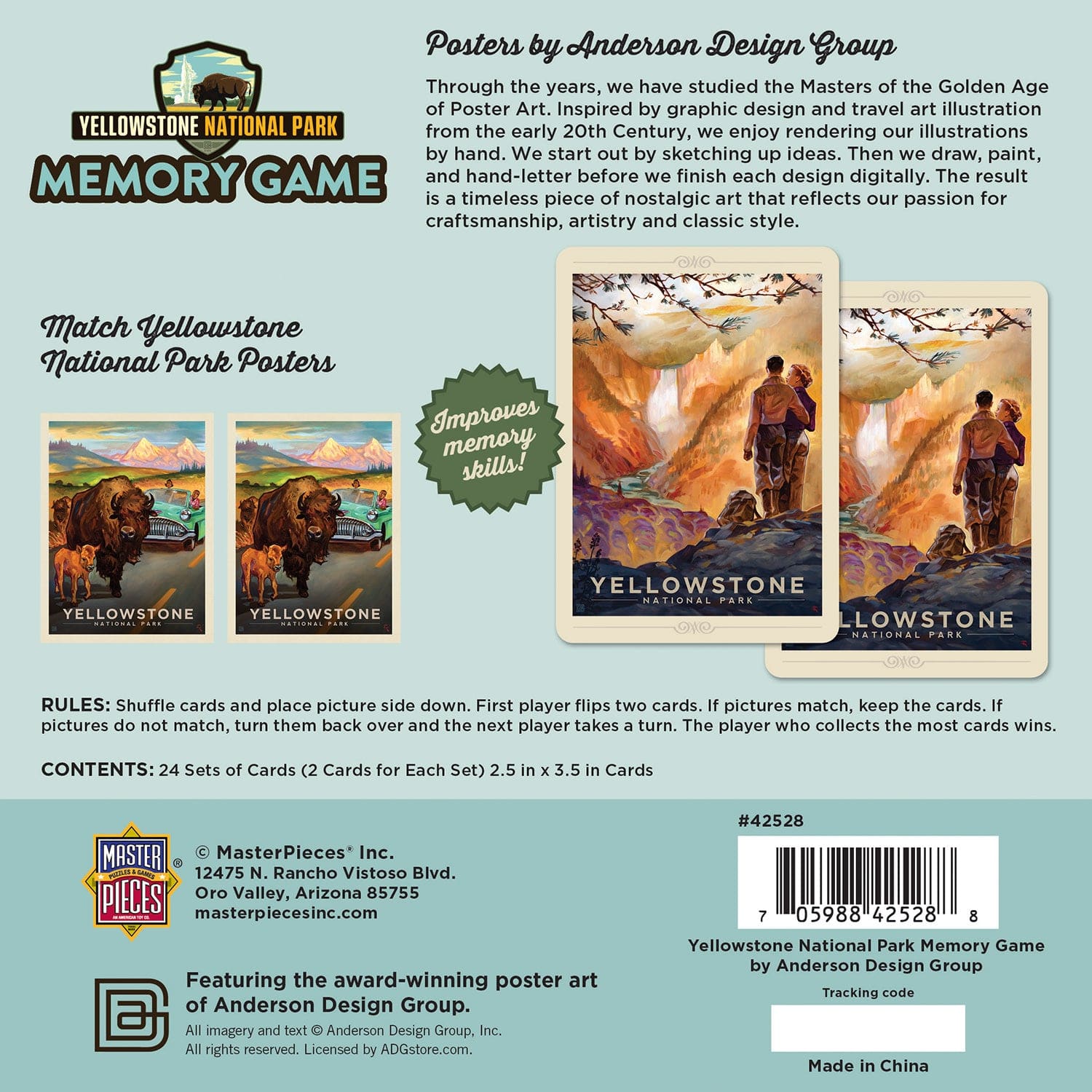 Yellowstone National Park Memory Game