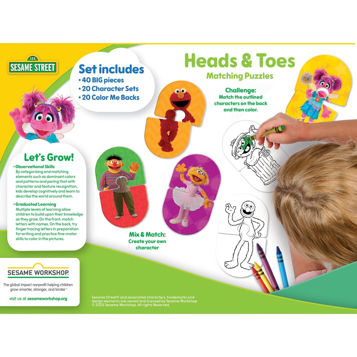 Sesame Street - Heads and Toes Matching Puzzles