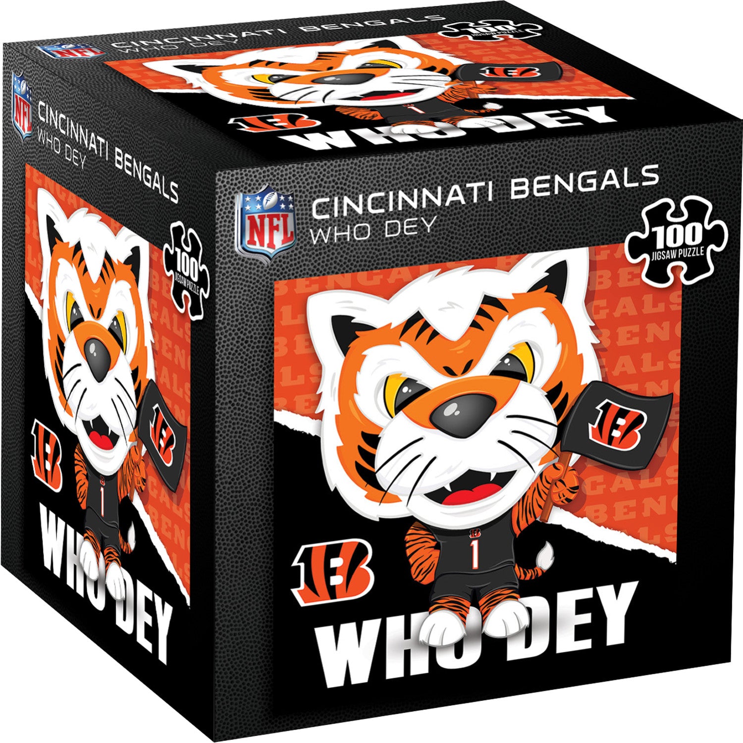 Who Dey - Cincinnati Bengals Mascot 100 Piece Puzzle | Puzzles for Kids ...