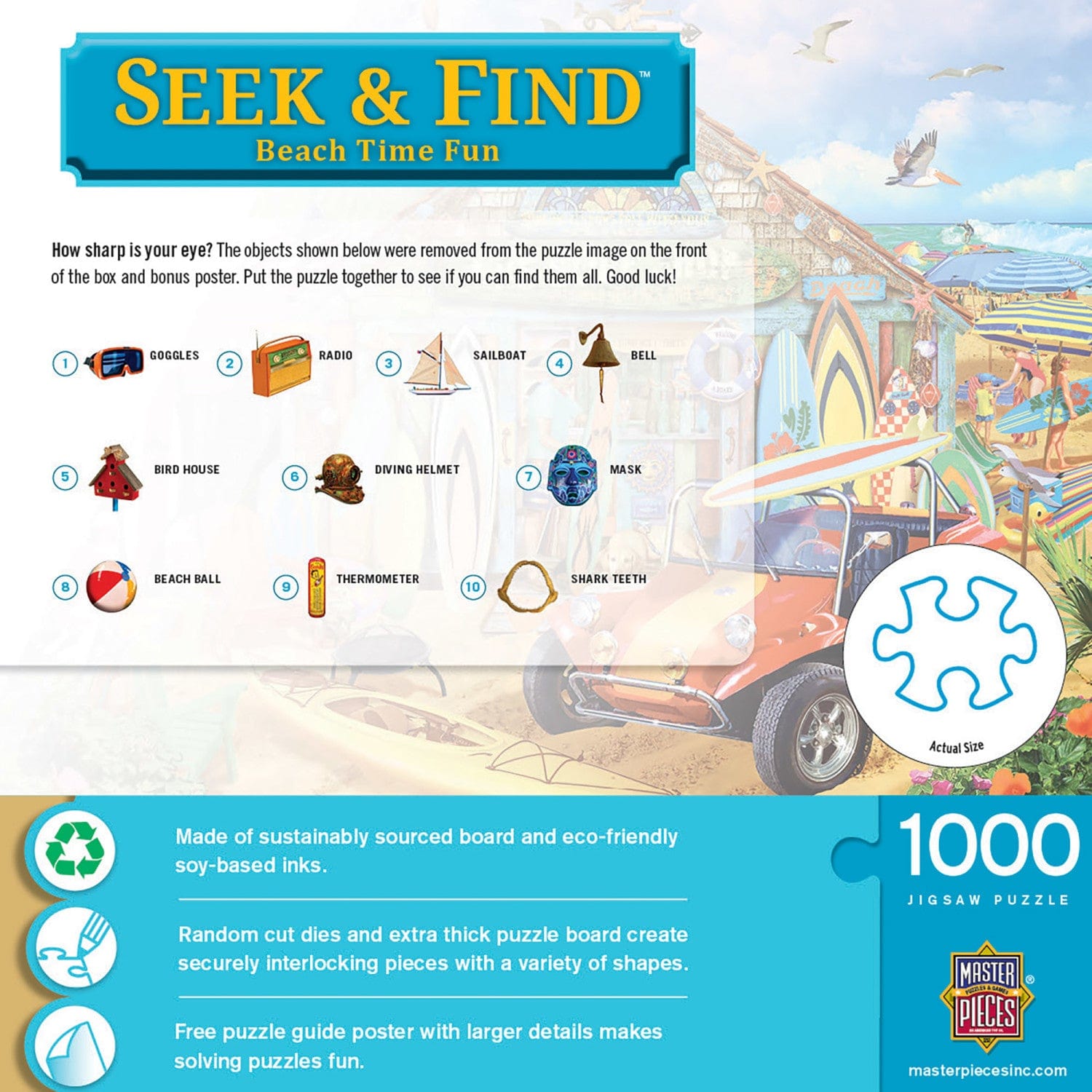 Seek & Find - Beach Time Fun 1000 Piece Puzzle