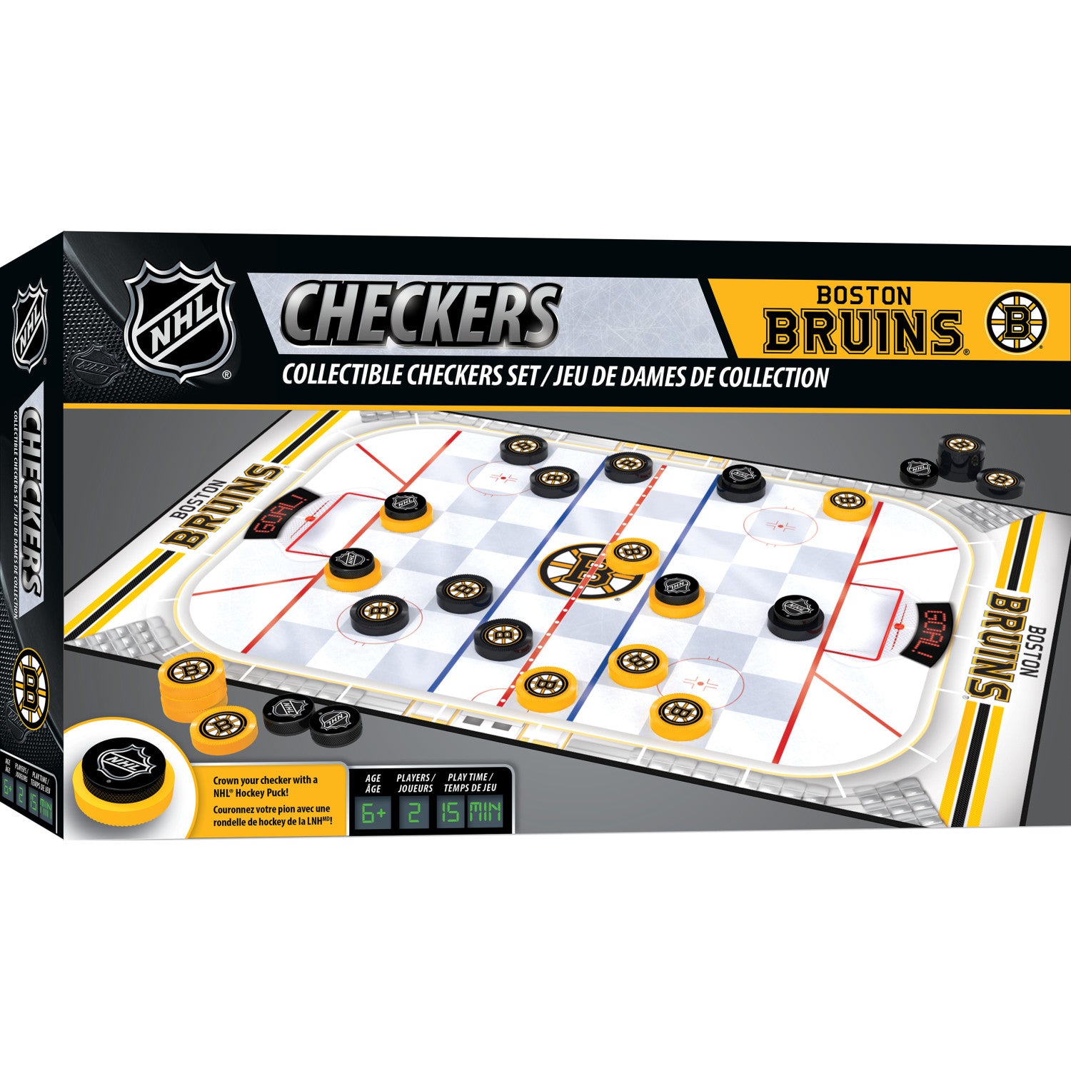 Boston Bruins Checkers Board Game