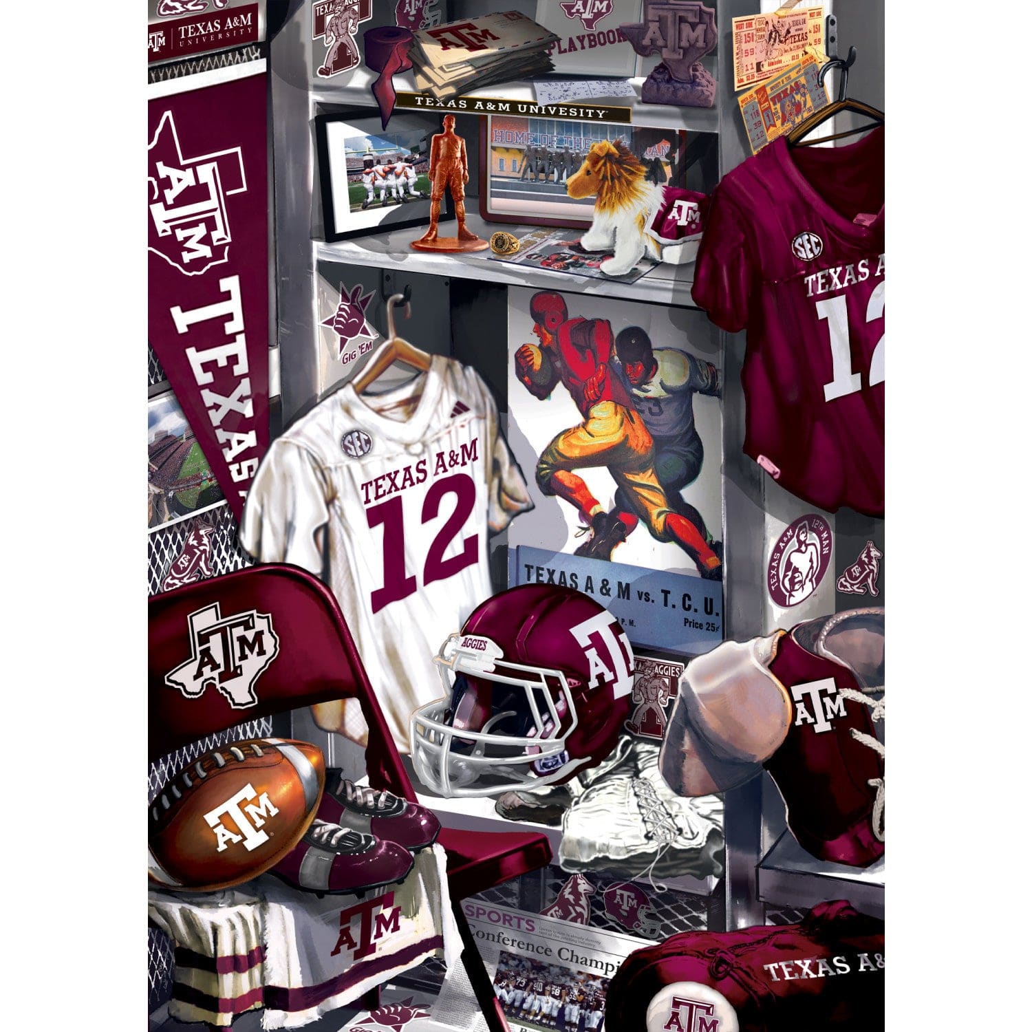 Texas A&M Aggies NCAA Locker Room 500pc Puzzle