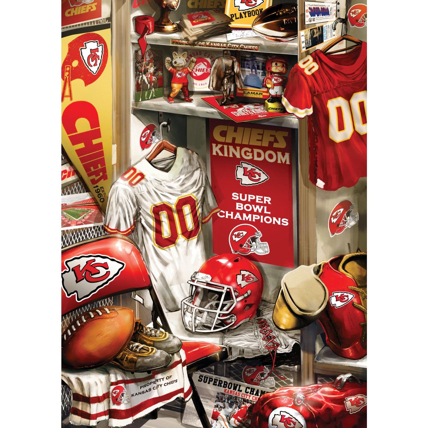 Kansas City Chiefs NFL Locker Room 500pc Puzzle