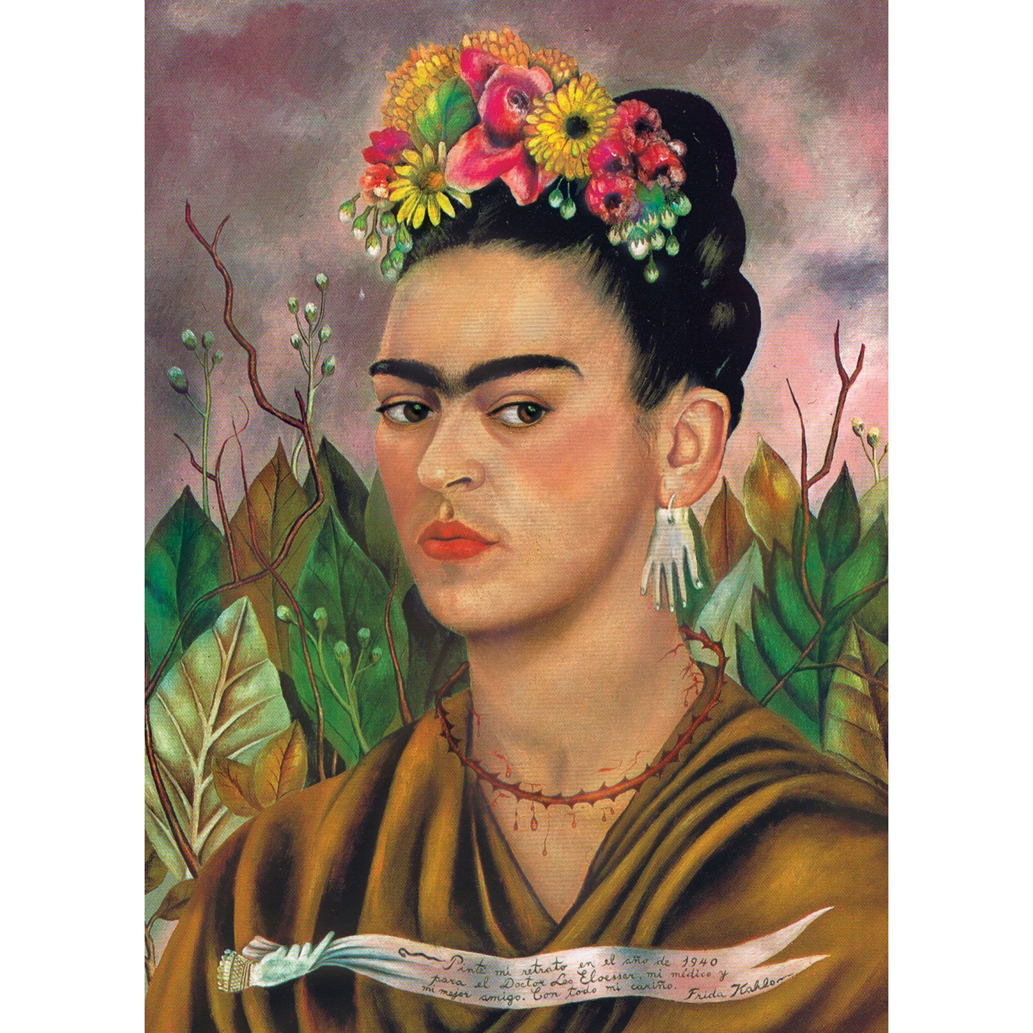 Masterpieces of Art - Frida Kahlo Self Portrait 1000 Piece Puzzle ...