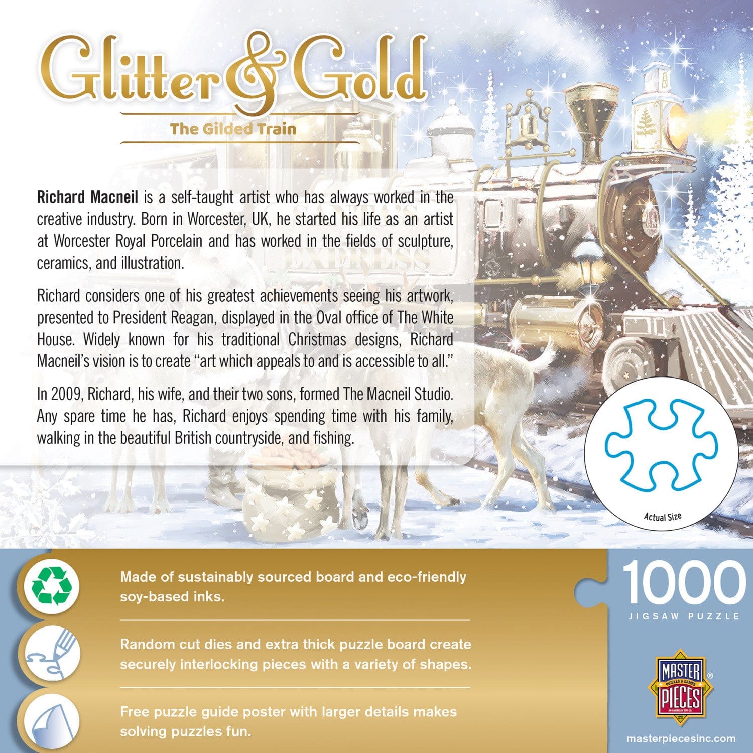 Glitter & Gold - The Gilded Train 1000 Piece Puzzle