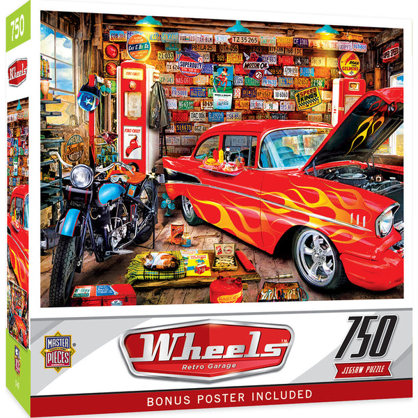 Wheels - Retro Garage 750 Piece Puzzle | MasterPieces