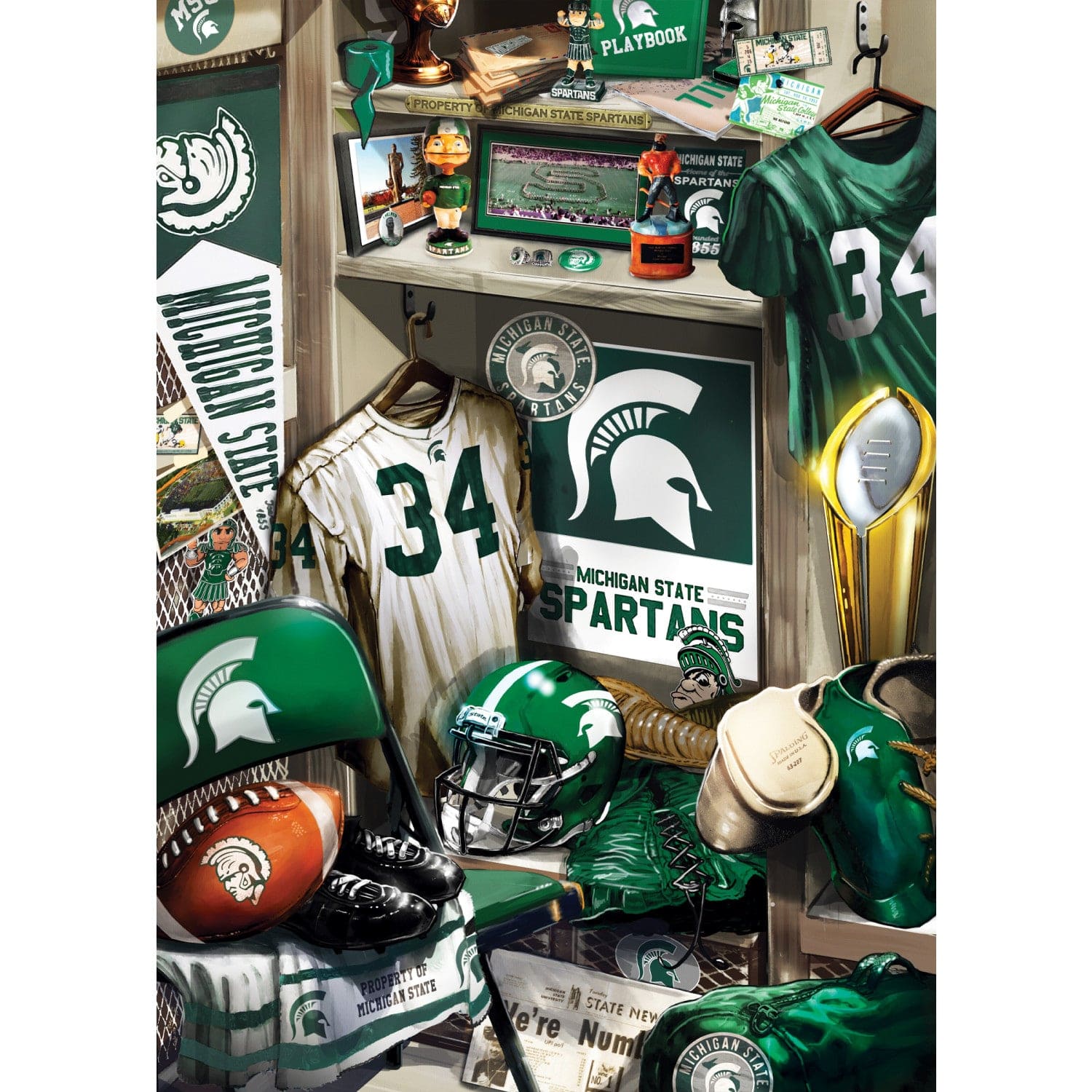 Michigan State Spartans NCAA Locker Room 500pc Puzzle