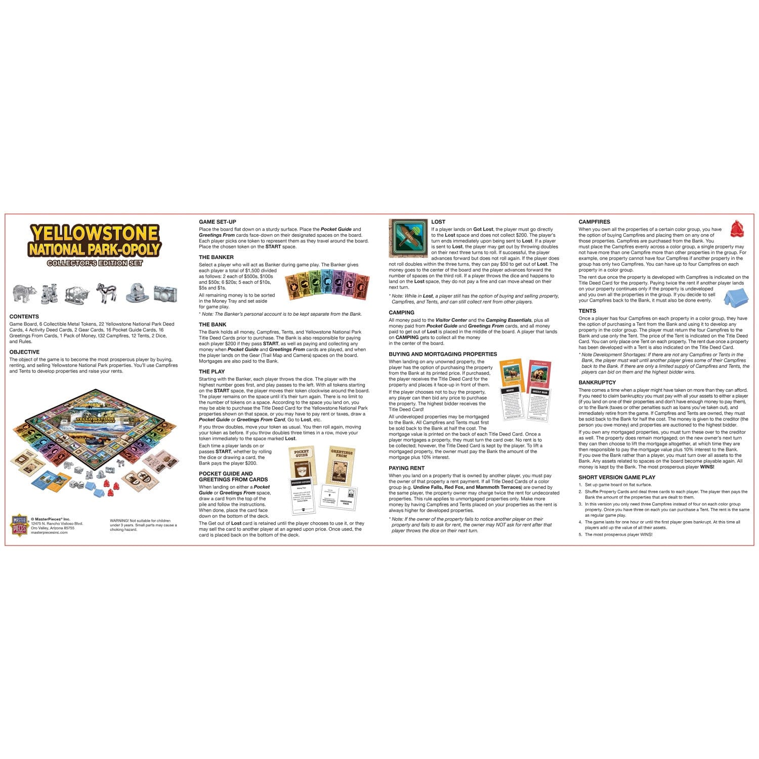 Yellowstone National Park Opoly