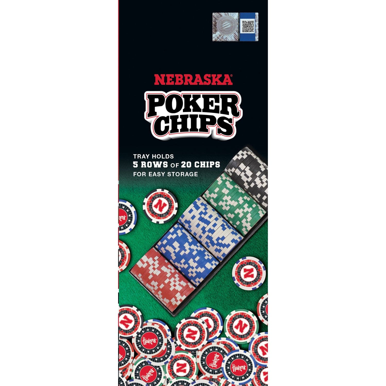 Nebraska Cornhuskers 100 Piece Poker Chips