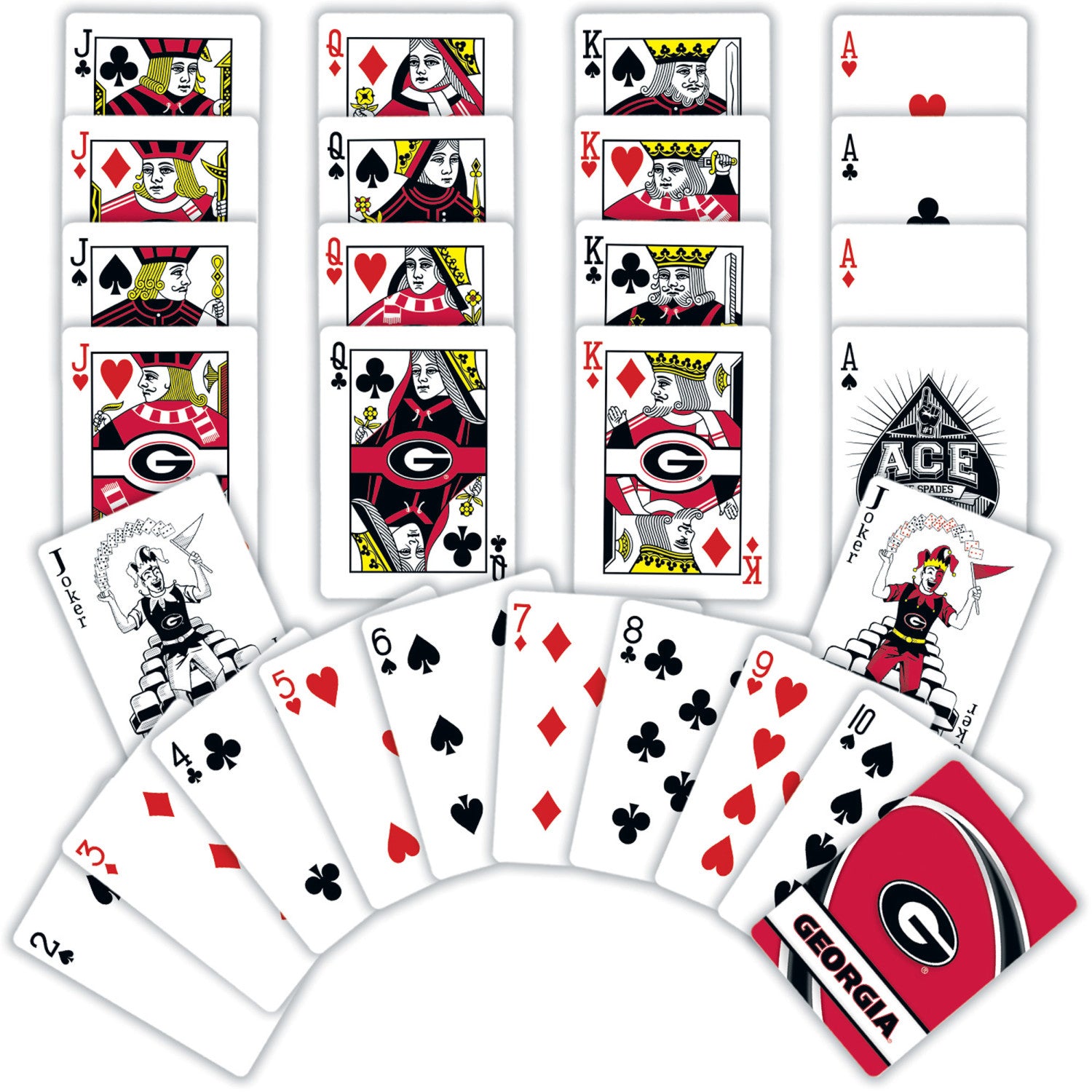 Georgia Bulldogs NCAA Playing Cards